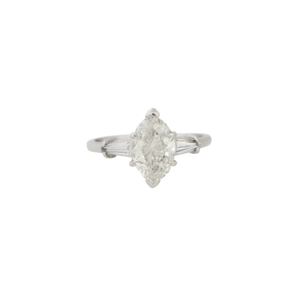 Platinum 2.10ct Marquise Diamond Engagement Ring