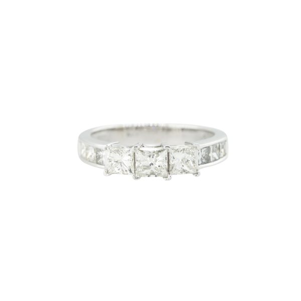 18k White Gold 1.5ctw Princess Cut Diamond Engagement Ring