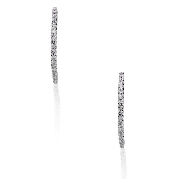 Diamond hoop earrings