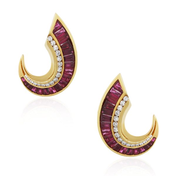 Diamond Ruby Earrings