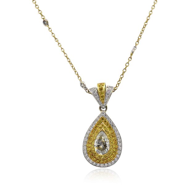 two tone diamond necklace