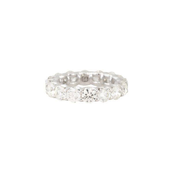 14k White Gold 5.04ctw Round Brilliant Cut Diamond Eternity Band