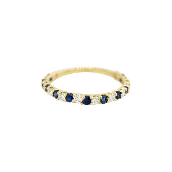 14k Yellow Gold 0.47ctw Sapphire and 0.40ctw Diamond Band