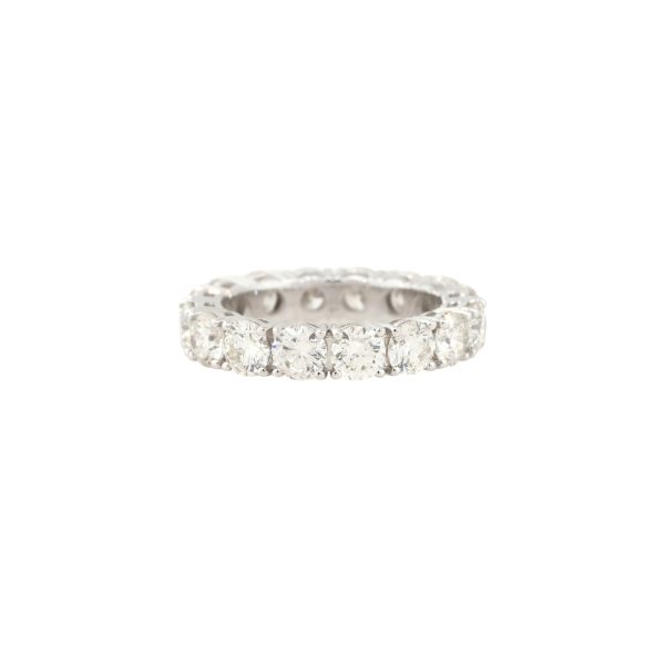 18k White Gold 5.04ctw Round Brilliant Cut Diamond Eternity Band