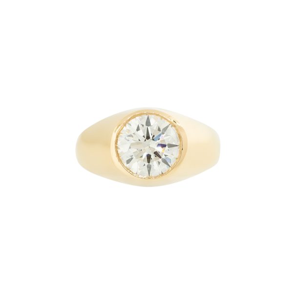 Lab Created 2.60ctw Diamond 14k Yellow Gold Men's Ring