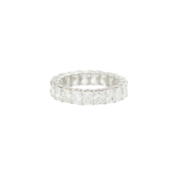 18k White Gold 4.48ctw Radiant Cut Diamond Eternity Band