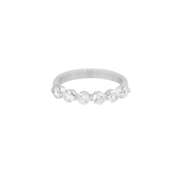 18k White Gold 0.81ctw Round Brilliant Cut Diamond Band