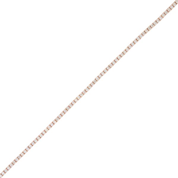 14k Rose Gold 1.52ct Round Brilliant Cut Diamond Tennis Bracelet