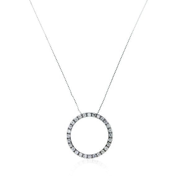 White Gold Circle Pendant