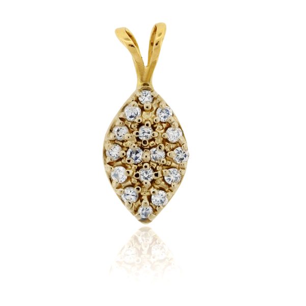 You are viewing this 10K Yellow Gold Pave Diamond Pendant