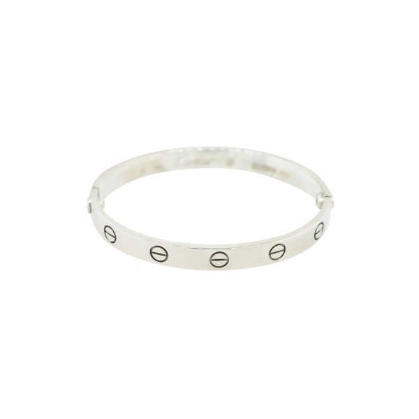 Cartier LOVE 18k White Gold Size 16 Bangle Bracelet