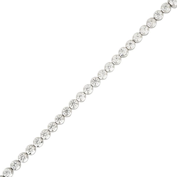 14k White Gold 4.40ctw Round Brilliant Diamond Tennis Bracelet