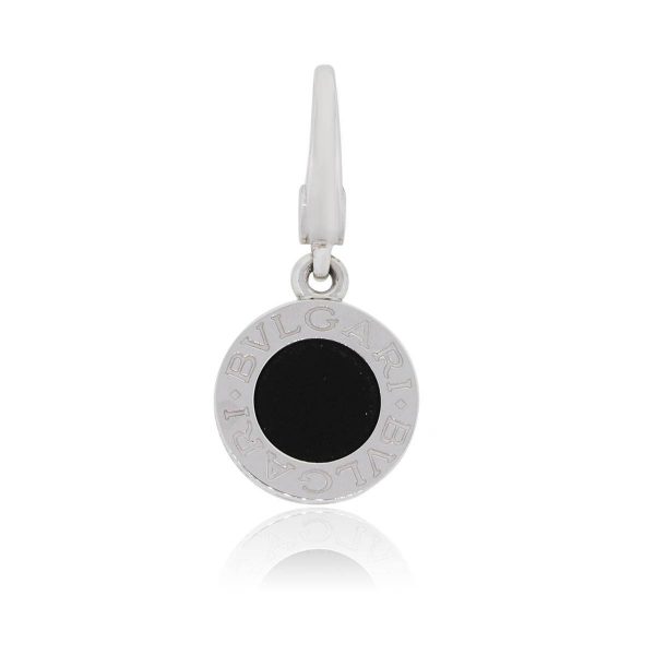 Bulgari 18k White Gold Onyx Pendant