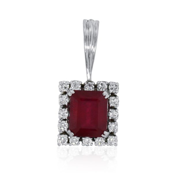 Ruby and diamond pendant