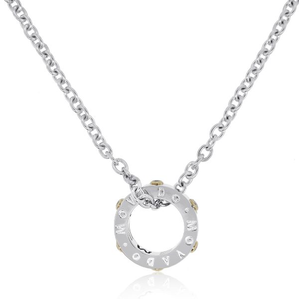 Movado two tone diamond necklace