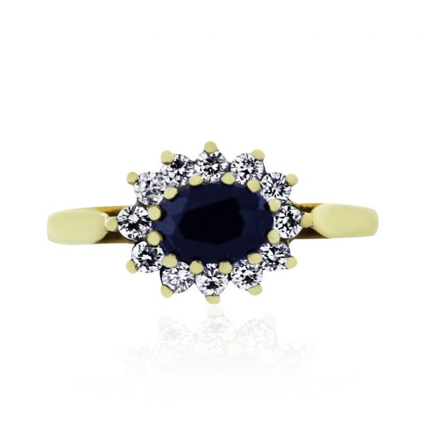 Diamond sapphire ring