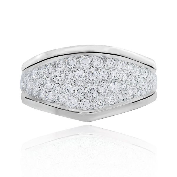 18k White Gold .75ctw Diamond Pave Ring Boca Raton