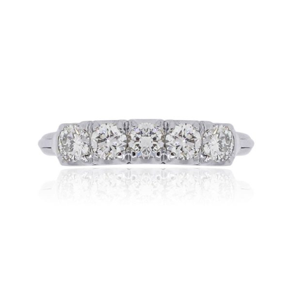 14k White Gold 0.50ctw Diamond Wedding Band