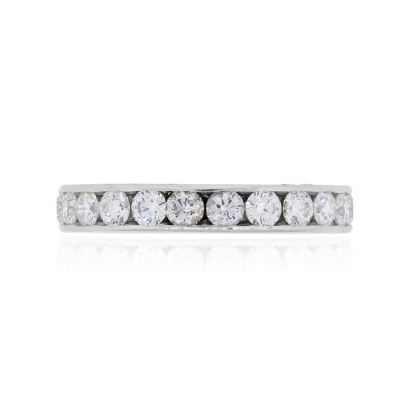 Tiffany & Co. Platinum 2.30ctw Channel Set Diamond Eternity Band Ring