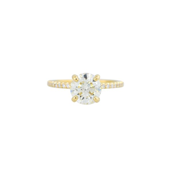 GIA Certified 14k Yellow Gold 2.23ctw Round Brilliant Diamond Engagement Ring