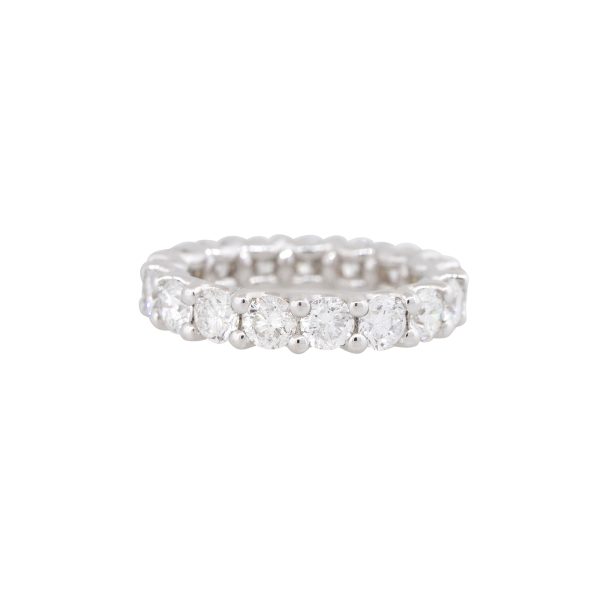 18k White Gold 3.74ctw Round Brilliant Cut Diamond Eternity Ring