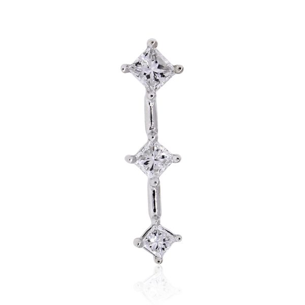 14k White Gold Diamond Pendant