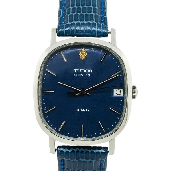 Tudor Geneve Blue Dial Quartz Vintage Watch