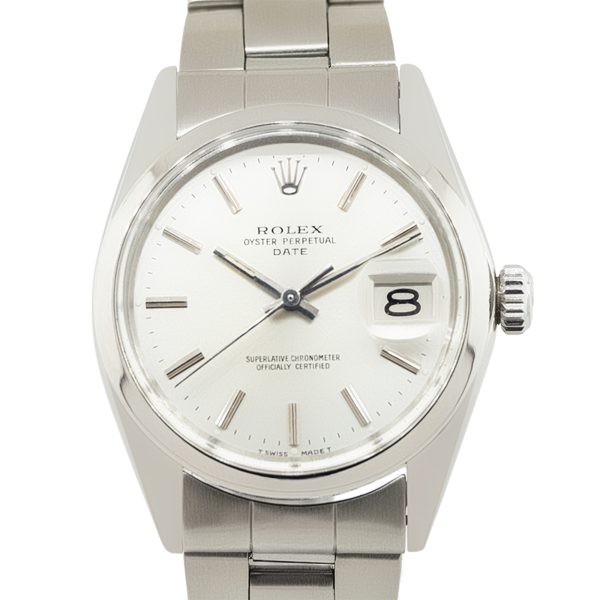 Rolex 1500 Oyster Perpetual Silver Dial With Date Stainless Steel Watch