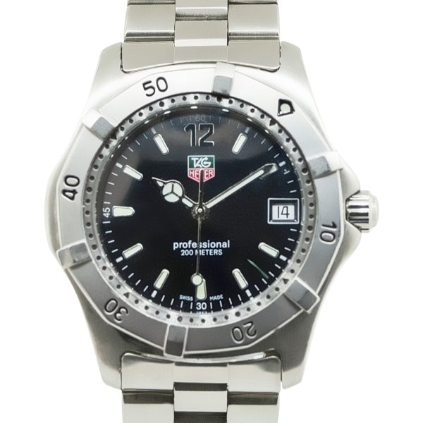 Tag Heuer WAC1111A Professional Black Dial Stainless Steel Watch