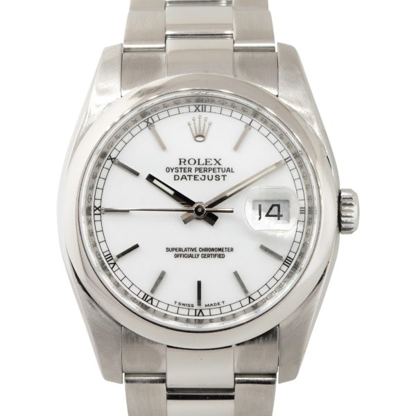 Rolex 116200 Datejust Stainless Steel White Dial Watch